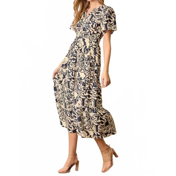 NEW POLAGRAM hatchkins dress in navy - Picture 3 of 4